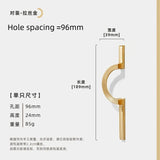 Runder Möbelgriff - Zinklegierung | 64-256 mm Bohrabstand | Neuer chinesischer Stil