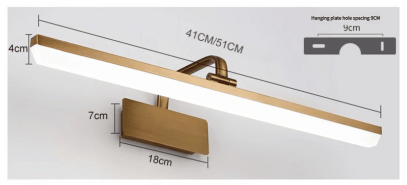 Lumi Bronze LED Spiegel Wandleuchte