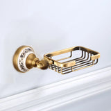 RoyalRetro Antik Messing Badzubehör Set mit Keramik