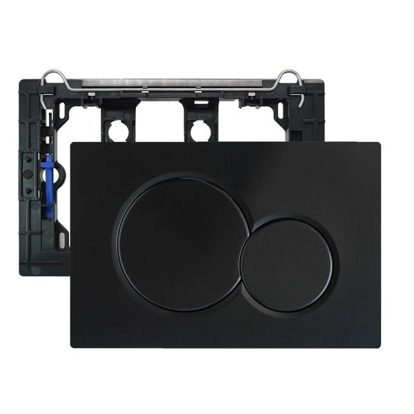 Dubbele Spoelplaat Zwart | Inclusief Frame & Spoelhevelkit