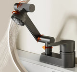 Aqua Twist Duo-Flex Waschtischarmatur – 360° drehbarer Zweilochhahn für Warm- und Kaltwasser