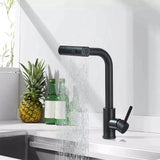 Elegante Küchenarmatur mit Ausziehbrause und Wasserfallauslauf