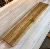 TimberEdge Massivholz Floating Regal – Rustikales Live Edge Wandboard mit Montageset