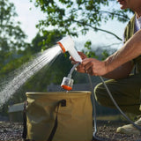 GlowShower 2025 – Tragbare Campingdusche mit LED & Akku | Für Outdoor, Auto, Garten & mehr