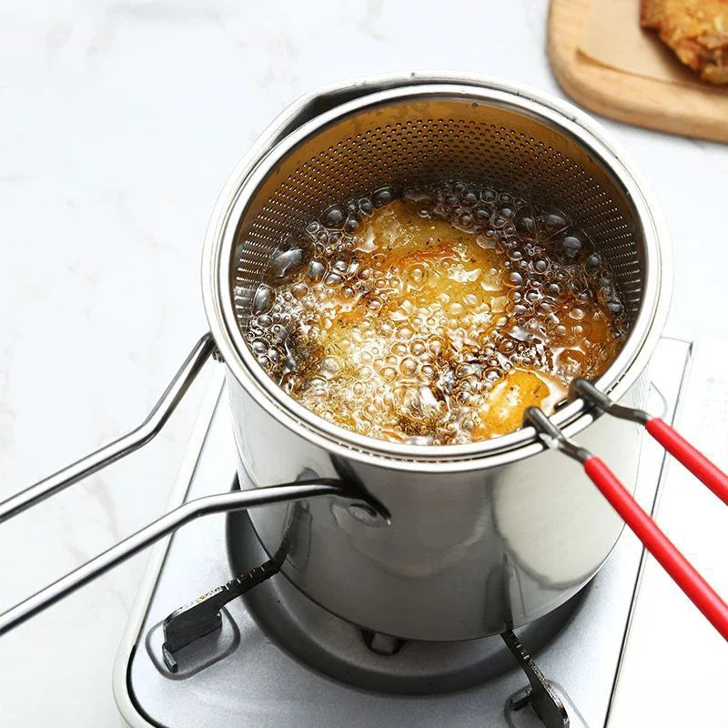 TempuraPro – Japanisches Tiefes Ölspar-Frittierpfannen-Set aus 304 Edelstahl