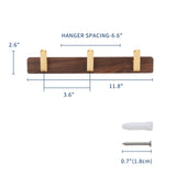 WalnutHook – 3-Haken Handtuchhalter aus Holz & Metall