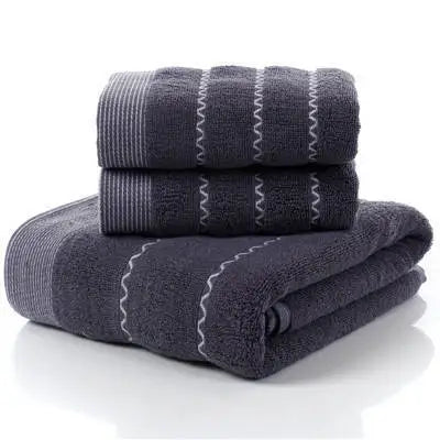 3-teiliges Luxus-Handtuchset | 100 % gekämmte Baumwolle | Jacquard-Stickerei