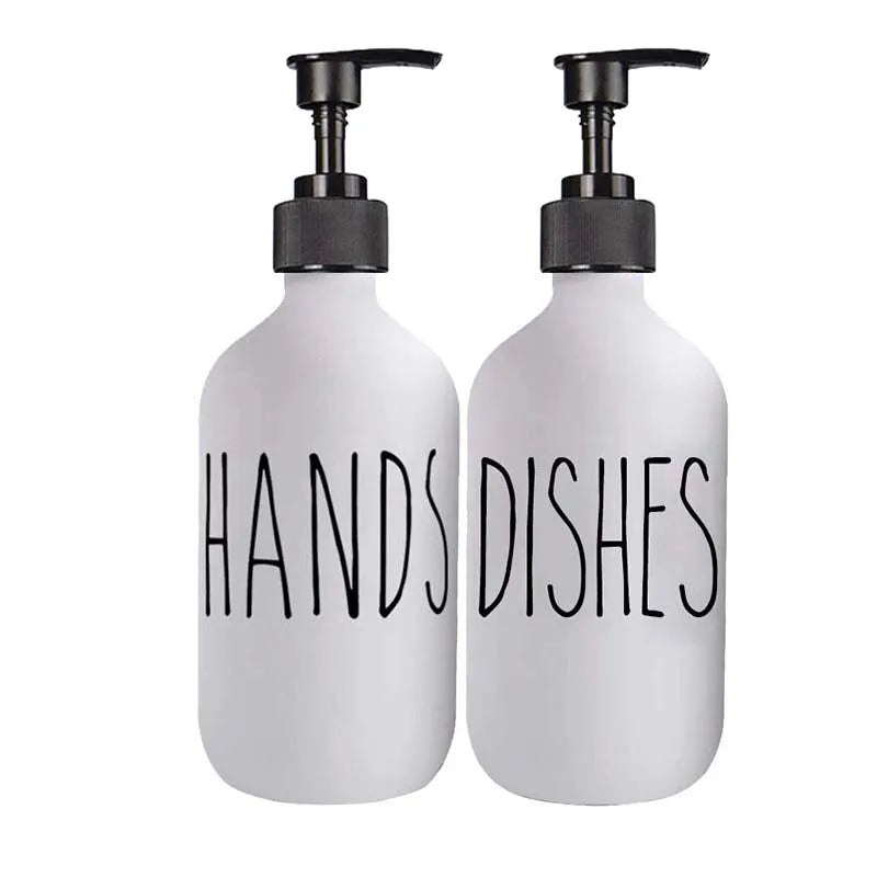 SoapElegance 500 ml schwarzes Seifenspender-Set