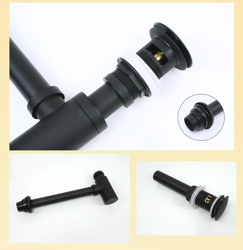 AquaStop Messing Geruchsdichter Siphon & Pop-up Ablaufset – Für Waschbecken & Bad