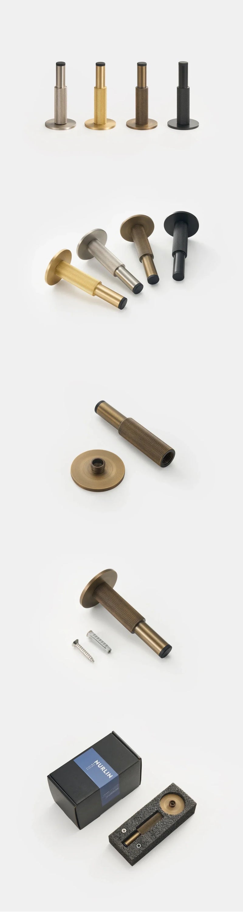 Nurlin Messing Knurled Türstopper