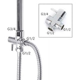 Getrenntes Duschsystem für Badewanne mit Regendusche und Handbrause – Höhenverstellbare Komplettlösung in Schwarz oder Chrom