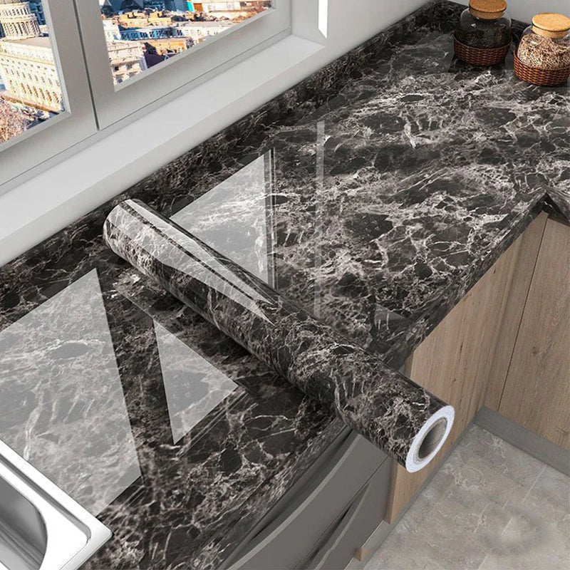 MarbleShield – Luxus Marmor-Selbstklebefolie für Küche & Möbel