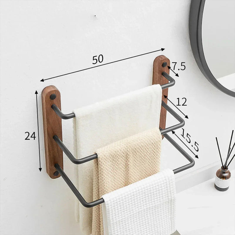 Doppelter Handtuchhalter | <50 cm | Metall | Freistehend