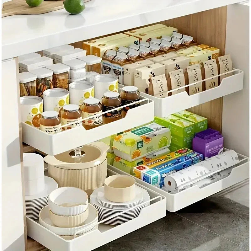 KlimPaws SlideRack – Ausziehbarer Küchen-Organizer mit Schienen – SanitaerDeal