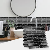LuxeMarmer Marmoroptik Wandaufkleber Schwarz-Weiß – Selbstklebende, Wasserfeste Fliesenfolie (1–12 Stück)