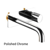 RoséLinea Wand-Waschtischarmatur – Messing-Wandarmatur für Waschbecken | Warm- und Kaltwassermischer | Elegante Badarmatur in Roségold