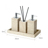Travèra Beige Travertin Badezimmer-Set
