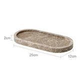 ImperioMarble Emperador Light – Luxus Naturmarmor Badezimmer Accessoires Set (7-teilig)