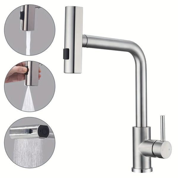 Ausziehbarer Küchenhahn SteelFlex Gun Grey