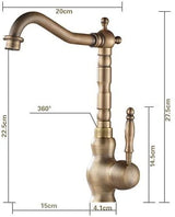 BronzoClassica Küchenarmatur aus antikem Messing