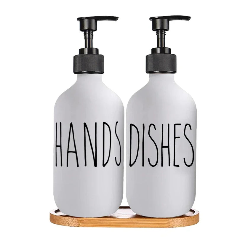 SoapElegance 500 ml schwarzes Seifenspender-Set