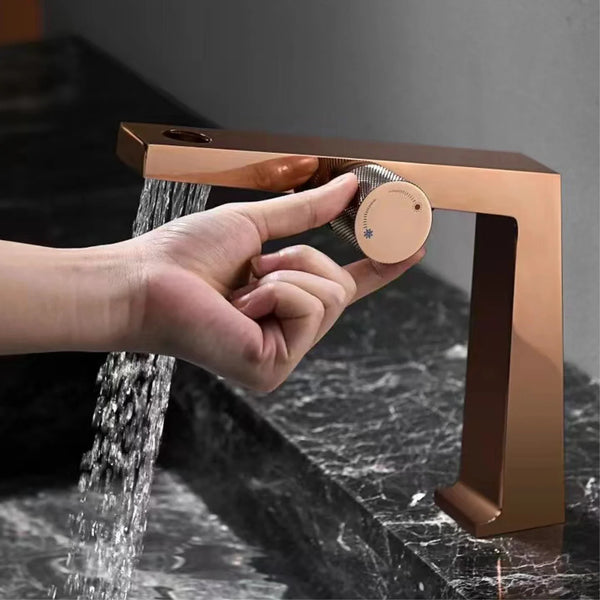 AurumFlow Luxury Pink Gold Waschbeckenarmatur