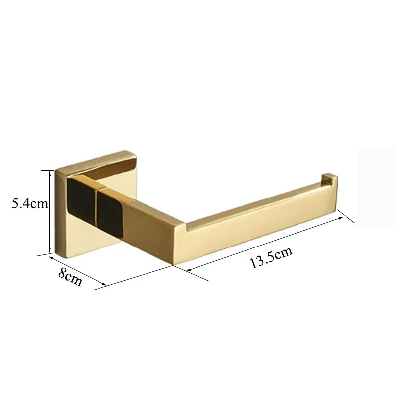 Papierrollenhalter aus 304 Edelstahl, goldfarben, für Badezimmer