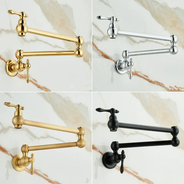 RoyalPour – Luxus Wandarmatur Gold Ausziehbarer Pot Filler