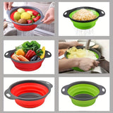 FlexiDrain – Faltbarer Silikon-Korb zum Waschen & Abtropfen