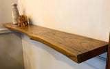 TimberEdge Massivholz Floating Regal – Rustikales Live Edge Wandboard mit Montageset