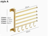 Doppelter Handtuchhalter | Aluminium | <50 cm | Mit Haken