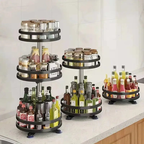 SpiceTurn Pro – 360° Drehbarer Gewürzregal-Organizer für die Küche