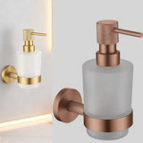RoséEleganz Badaccessoires Set – Gebürstetes Roségold Edelstahl | Wandmontage Badezimmer Set | Stilvolle Badezimmer Ausstattung