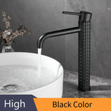 DiamondLux Waschtischarmatur – Schwarzer Einhebel Wasserhahn aus Messing