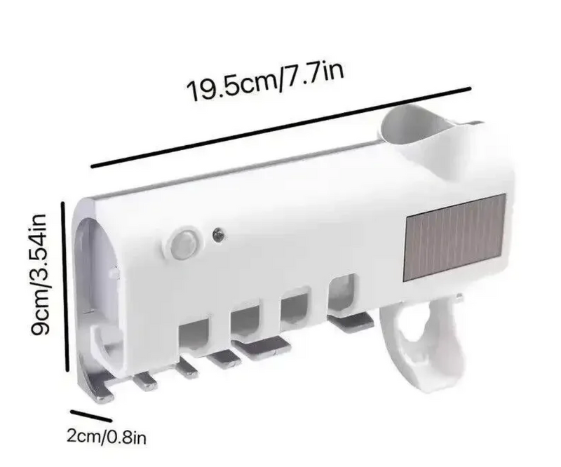 SolarBright UV-Zahnbürstenhalter mit Zahnpastaspender