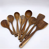 EcoWood – Luxuriöses Kochgeschirr-Set aus Holz mit Aufbewahrungseimer