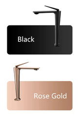 Hochstehende Waschtischarmatur Roségold – Einhebelmischer | Warm- & Kaltwasser | Modernes Bad-Design