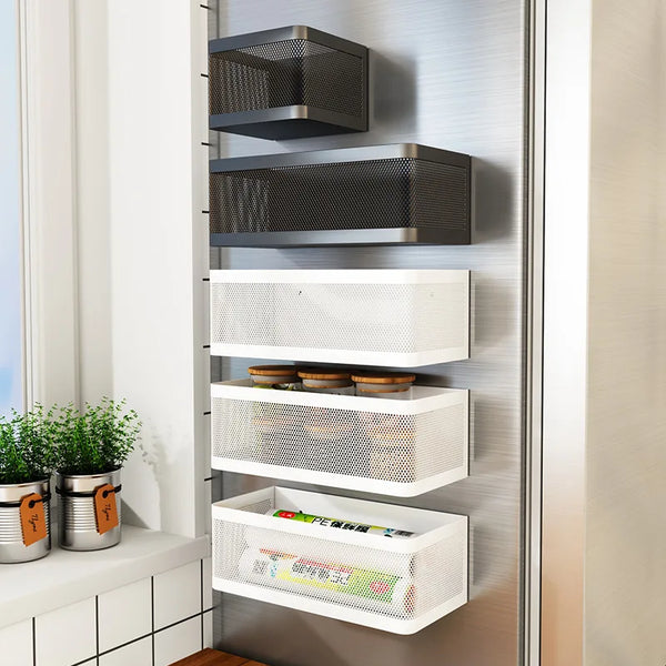 MagnoRack – Magnetisches Kühlschrank-Seitenregal mit Extra Stauraum