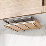 Schneidebrett Halter Edelstahl Unter Schrank – Küchen Organizer | Hängende Aufbewahrung | Platzsparendes Design
