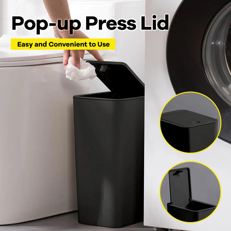 EcoPress 10L Mülleimer für Badezimmer