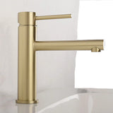 ROSEVÉRA Brushed Gold – Design Waschtischarmatur aus Edelstahl (Einloch, Einhebel)