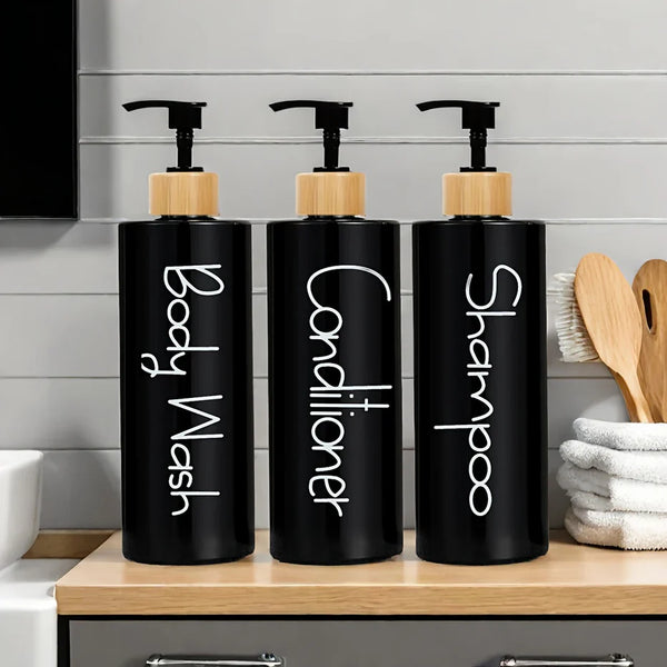 EcoStyle 3-teiliges nachfüllbares Seifenspender-Set - 500 ml