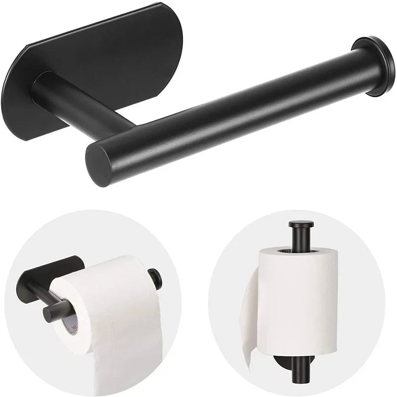 LUXROLLO – Selbstklebender Edelstahl Toilettenpapierhalter (Verlängert & Bohrenfrei)
