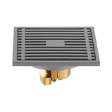 AquaShield Quadratischer Edelstahl-Bodenablauf