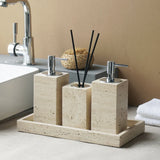 Travèra Beige Travertin Badezimmer-Set