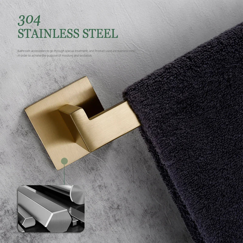Badezimmer-Hardware-Set | Edelstahl – Gebürstetes Finish