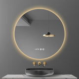 40/50/60CM Runder Smart Hotel Schlafzimmer Anti-Beschlag Dekorativer Spiegel LED Badezimmerspiegel 3 Farbe Einstellbar