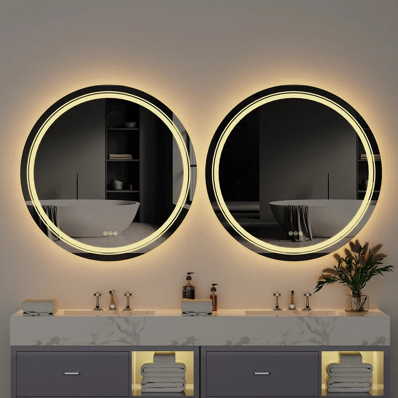 LUVODI Runder Smart LED Badezimmerspiegel