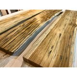TimberEdge Massivholz Floating Regal – Rustikales Live Edge Wandboard mit Montageset