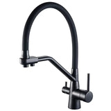 Küchenarmatur mit integriertem Wasserfiltersystem und schwenkbarem Auslauf